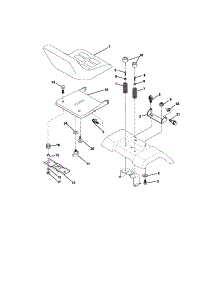 Seat Assembly parts for Craftsman Front-Engine Lawn Tractor 917272410 from AppliancePartsPros.com