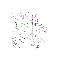 Seat Assembly parts for Craftsman Front-Engine Lawn Tractor 917272421 from AppliancePartsPros.com