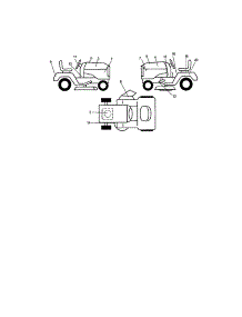 Decals parts for Craftsman Front-Engine Lawn Tractor 917272421 from AppliancePartsPros.com