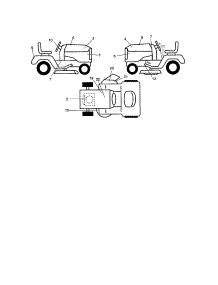 Decals parts for Craftsman Front-Engine Lawn Tractor 917272453 from AppliancePartsPros.com