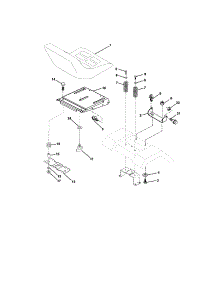 Seat Assembly parts for Craftsman Front-Engine Lawn Tractor 917272460 from AppliancePartsPros.com