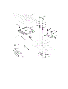 Seat Assembly parts for Craftsman Front-Engine Lawn Tractor 917272481 from AppliancePartsPros.com