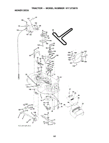 Mower Deck parts for Craftsman Front-Engine Lawn Tractor 917272670 from AppliancePartsPros.com