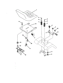 Seat Assembly parts for Craftsman Front-Engine Lawn Tractor 917272671 from AppliancePartsPros.com