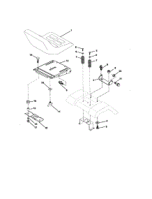 Seat Assembly parts for Craftsman Front-Engine Lawn Tractor 917272754 from AppliancePartsPros.com