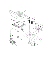 Seat Assembly parts for Craftsman Front-Engine Lawn Tractor 917272759 from AppliancePartsPros.com
