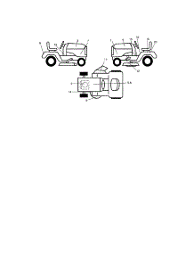 Decals parts for Craftsman Front-Engine Lawn Tractor 917272759 from AppliancePartsPros.com