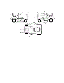 Decals parts for Craftsman Front-Engine Lawn Tractor 917272850 from AppliancePartsPros.com