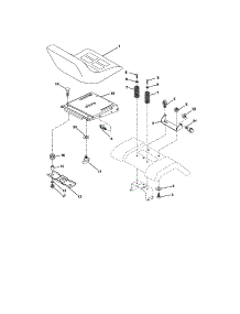 Seat Assembly parts for Craftsman Front-Engine Lawn Tractor 917272851 from AppliancePartsPros.com