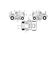 Decals parts for Craftsman Front-Engine Lawn Tractor 917272851 from AppliancePartsPros.com