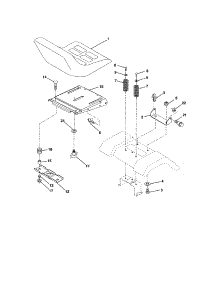 Seat Assembly parts for Craftsman Front-Engine Lawn Tractor 917272911 from AppliancePartsPros.com