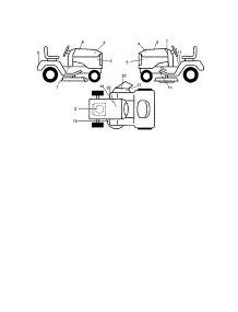 Decals parts for Craftsman Front-Engine Lawn Tractor 917272911 from AppliancePartsPros.com