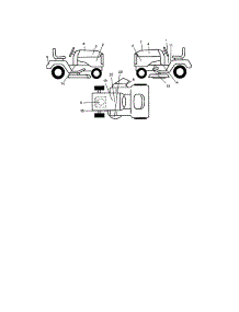 Decals parts for Craftsman Front-Engine Lawn Tractor 917272921 from AppliancePartsPros.com