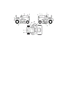 Decals parts for Craftsman Front-Engine Lawn Tractor 917272922 from AppliancePartsPros.com