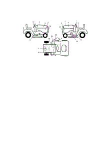 Decals parts for Craftsman Front-Engine Lawn Tractor 917272941 from AppliancePartsPros.com