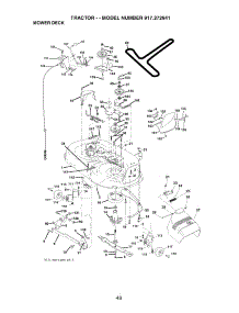 Mower Deck parts for Craftsman Front-Engine Lawn Tractor 917272941 from AppliancePartsPros.com