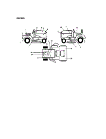 Decals parts for Craftsman Front-Engine Lawn Tractor 917272953 from AppliancePartsPros.com