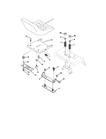 Seat Assembly parts for Craftsman Front-Engine Lawn Tractor 917272954 from AppliancePartsPros.com