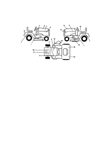Decals parts for Craftsman Front-Engine Lawn Tractor 917272955 from AppliancePartsPros.com