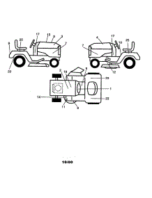 Decals parts for Craftsman Front-Engine Lawn Tractor 917272960 from AppliancePartsPros.com