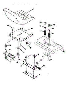 Seat Assembly parts for Craftsman Front-Engine Lawn Tractor 917273010 from AppliancePartsPros.com