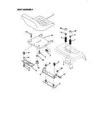 Seat Assembly parts for Craftsman Front-Engine Lawn Tractor 917273012 from AppliancePartsPros.com