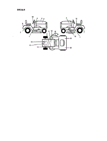 Decals parts for Craftsman Front-Engine Lawn Tractor 917273012 from AppliancePartsPros.com