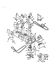 Mower Deck parts for Craftsman Front-Engine Lawn Tractor 917273020 from AppliancePartsPros.com