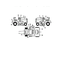 Decals parts for Craftsman Front-Engine Lawn Tractor 917273021 from AppliancePartsPros.com