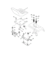 Seat Assembly parts for Craftsman Front-Engine Lawn Tractor 917273022 from AppliancePartsPros.com