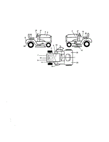 Decals parts for Craftsman Front-Engine Lawn Tractor 917273023 from AppliancePartsPros.com