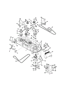 Mower Deck parts for Craftsman Front-Engine Lawn Tractor 917273023 from AppliancePartsPros.com