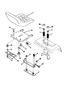 Seat Assembly parts for Craftsman Front-Engine Lawn Tractor 917273040 from AppliancePartsPros.com