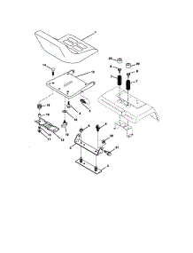 Seat Assembly parts for Craftsman Front-Engine Lawn Tractor 917273090 from AppliancePartsPros.com