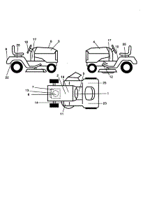 Decals parts for Craftsman Front-Engine Lawn Tractor 917273100 from AppliancePartsPros.com