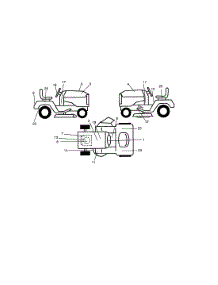 Decals parts for Craftsman Front-Engine Lawn Tractor 917273101 from AppliancePartsPros.com