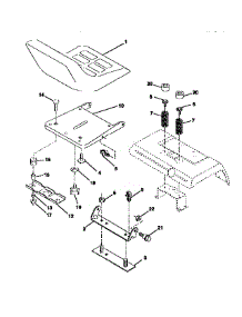 Seat Assembly parts for Craftsman Front-Engine Lawn Tractor 917273110 from AppliancePartsPros.com