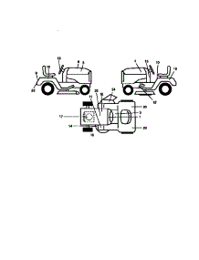 Decals parts for Craftsman Front-Engine Lawn Tractor 917273120 from AppliancePartsPros.com