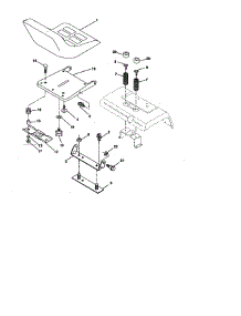 Seat Assembly parts for Craftsman Front-Engine Lawn Tractor 917273121 from AppliancePartsPros.com