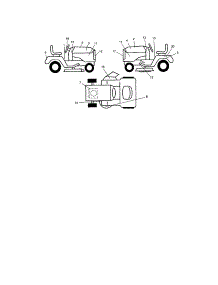 Decals parts for Craftsman Front-Engine Lawn Tractor 917273130 from AppliancePartsPros.com