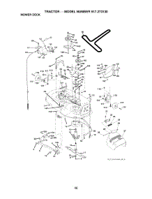 Mower Deck parts for Craftsman Front-Engine Lawn Tractor 917273130 from AppliancePartsPros.com
