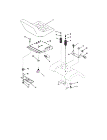 Seat Assembly parts for Craftsman Front-Engine Lawn Tractor 917273135 from AppliancePartsPros.com