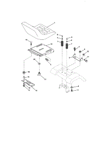 Seat Assembly parts for Craftsman Front-Engine Lawn Tractor 917273143 from AppliancePartsPros.com