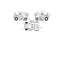 Decals parts for Craftsman Front-Engine Lawn Tractor 917273150 from AppliancePartsPros.com