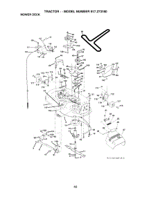 Mower Deck parts for Craftsman Front-Engine Lawn Tractor 917273160 from AppliancePartsPros.com