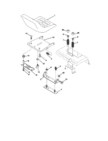 Seat Assembly parts for Craftsman Front-Engine Lawn Tractor 917273201 from AppliancePartsPros.com