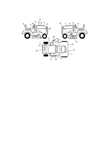 Decals parts for Craftsman Front-Engine Lawn Tractor 917273241 from AppliancePartsPros.com