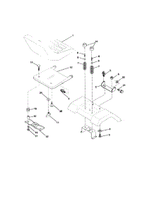 Seat Assembly parts for Craftsman Front-Engine Lawn Tractor 917273260 from AppliancePartsPros.com