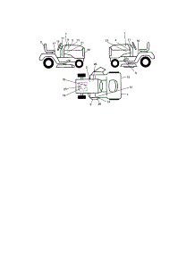 Decals parts for Craftsman Front-Engine Lawn Tractor 917273261 from AppliancePartsPros.com