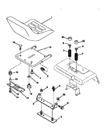 Seat Assembly parts for Craftsman Front-Engine Lawn Tractor 917273320 from AppliancePartsPros.com